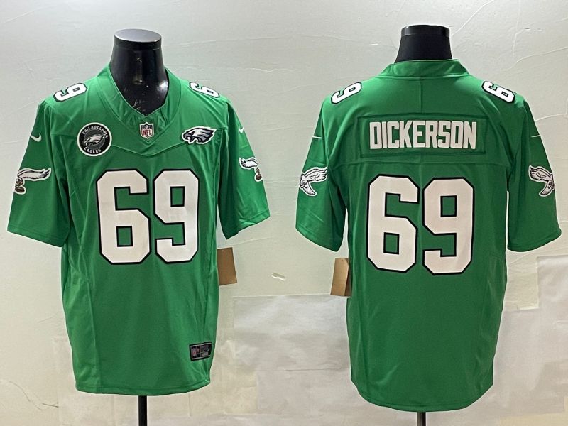 Men Philadelphia Eagles #69 Dickerson Green Retro three generations 2025 Nike Limited NFL Jersey style 1->philadelphia eagles->NFL Jersey